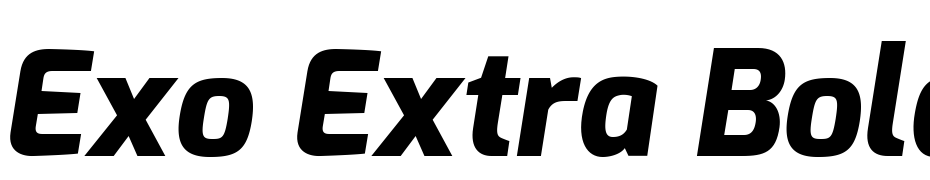 Exo Extra Bold Italic Font Download Free